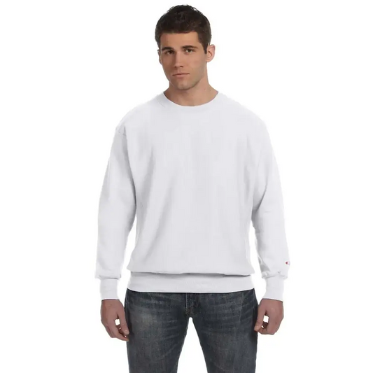 Champion Mens Men Reverse Weave Fleece Crew Silver/Gray Medium - Silver/Gray / Medium