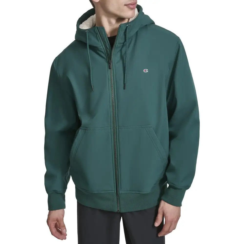 Champion Mens Sherpa Lined Hoodie Rainforest - Rainforest / Small
