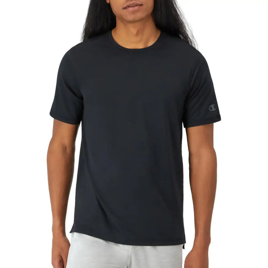 Champion MVP Moisture Wicking Anti Odor Lightweight T-Shirt for Men White Outline Script Large - Black / Large