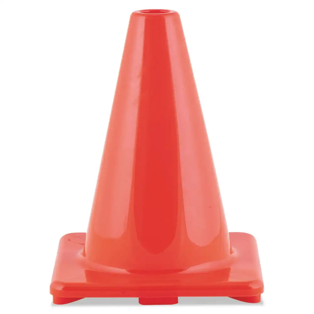 Champion Sports 6’’ High Visibility Flexible Vinyl Cone for Athletics and Social Distancing Orange - Orange / 6 Inch