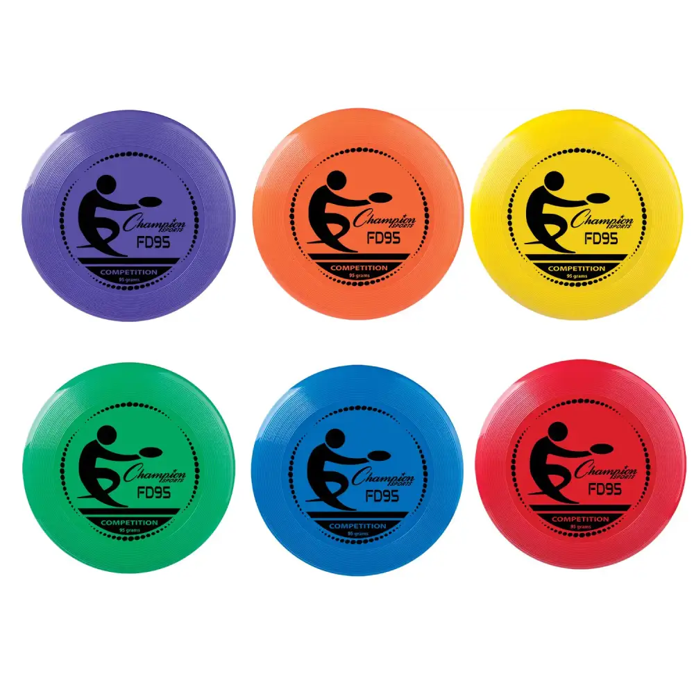 Champion Sports Competition Plastic Flying Discs 9’’D - Sold Individually - Assorted (Single Disc) / 9 Inch Diameter