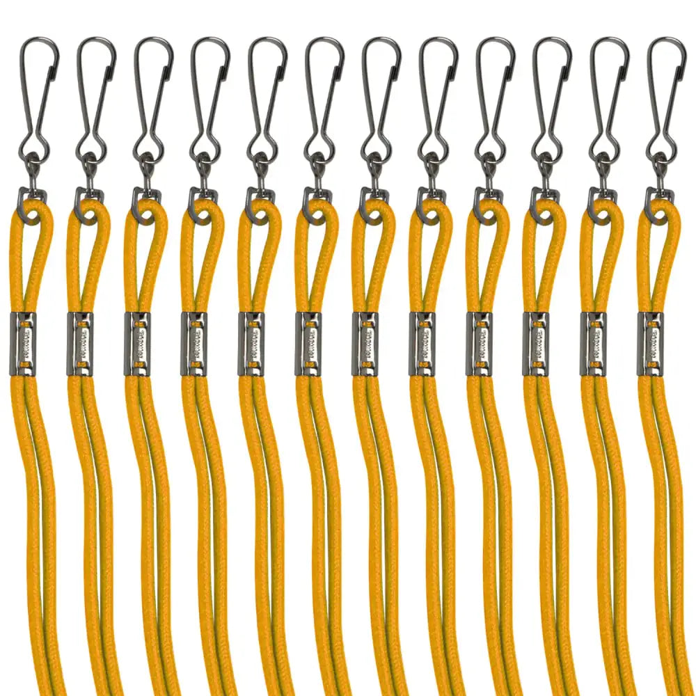 Champion Sports Nylon Lanyards with J-Hook Clip Gold - 12 Pack (Retail Card) - Red / 22 Inch