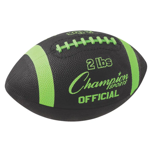 Champion Sports Official Size 2lb Weighted Training Football Green/Black - Red/Yellow / 2-Pound