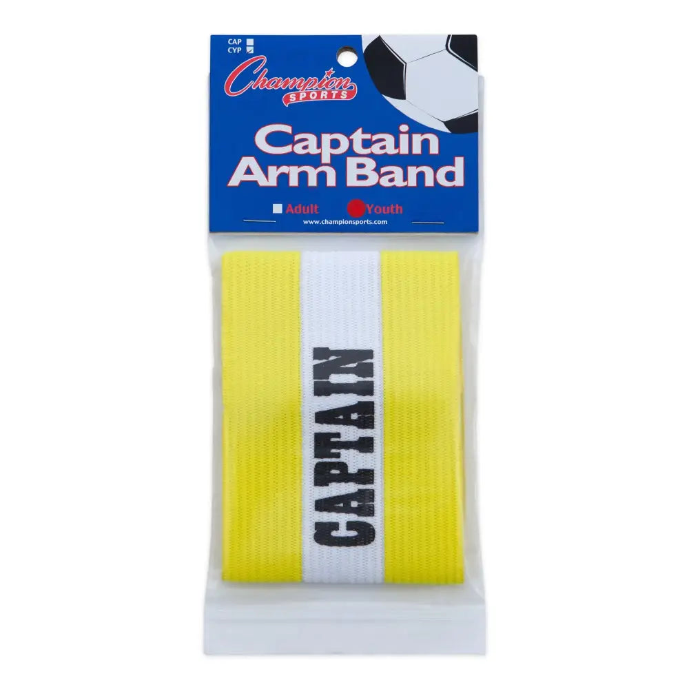 Champion Sports unisex teen Youth Size Captain Armband Yellow Youth US - Youth Size / Yellow