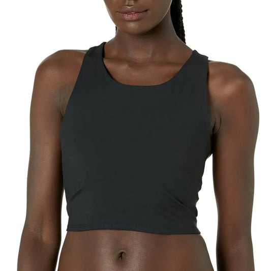 Champion Womens Crop Top Soft Touch Moisture Wicking Ribbed Cropped Top For T-Shirt Black X-Small US - Black / X-Small
