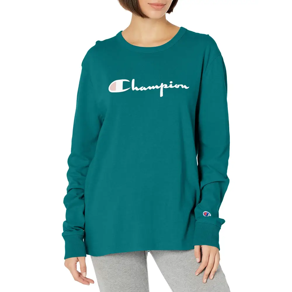 Champion Womens Long Sleeve Gem Jade-551058 Small - Gem Jade-551058 / Small