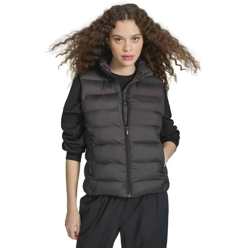 Champion Womens Quilted Packable Puffer Vest Black - Black / Medium
