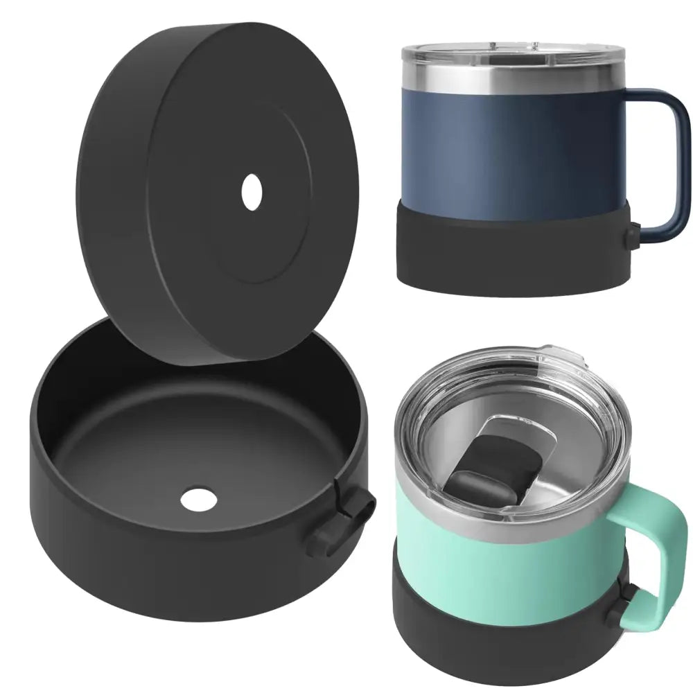 Coffee Mug Bottom Sleeve for Yeti Rambler 10oz Mug Silicone Boot Protector Cover Safer Protection & Anti-Slip