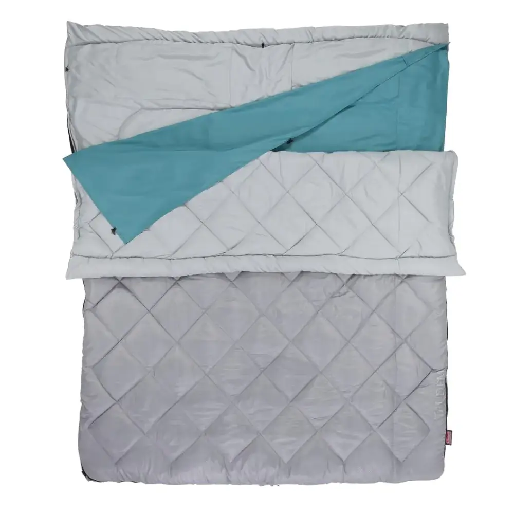 Coleman 45°F Double Sleeping Bag Queen Size XL Sleeping Bag with Big & Tall Design 2 Sleeping Bags When Zipped Apart