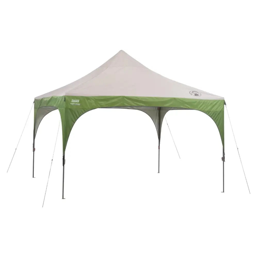 Coleman Canopy Sun Shelter with Instant Setup Sun Shelter with Wheeled Carry Bag Sets Up in About 3 Mins 7x5ft 10x10ft