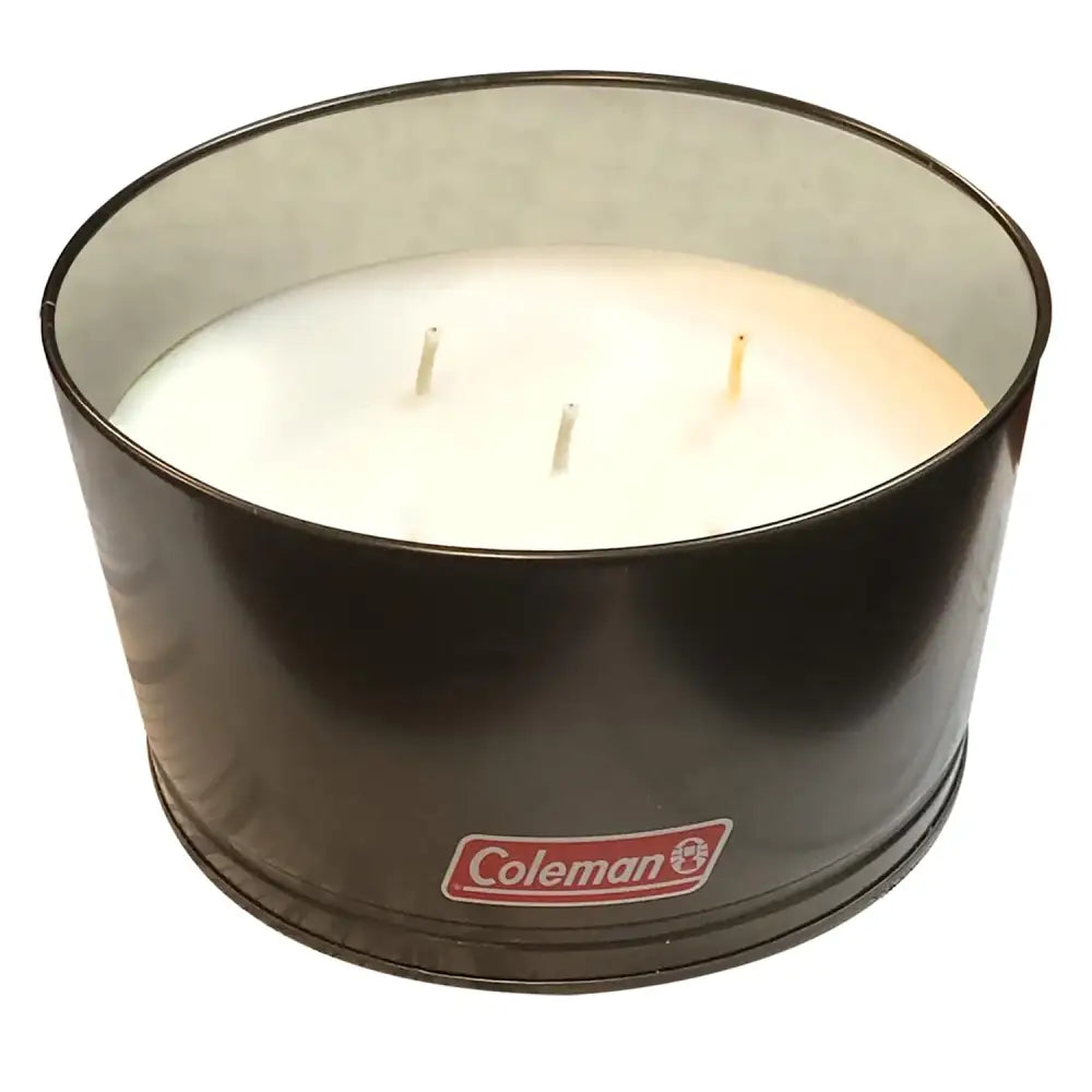 Coleman Outdoor Citronella Candle Decorative 3-Wick Tin Bucket Candle for Patio Backyard Outdoor Camping Candle Black