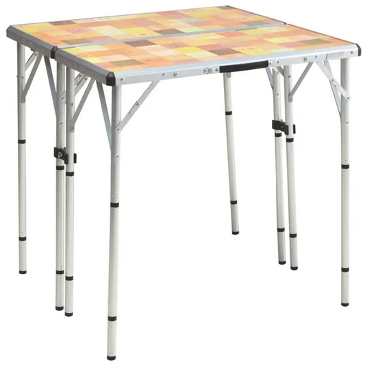 Coleman Pack-Away 4-in-1 Folding Table Lightweight Outdoor Camping Table with 3 Adjustable Heights Leveling Feet &