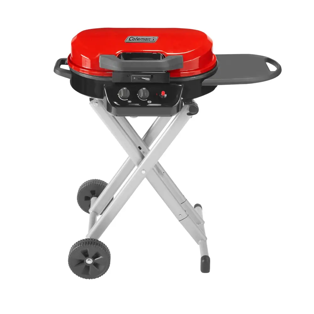 Coleman Roadtrip 225: Portable Propane Grill Gas Grill with Push-Button Start Foldable Legs & Wheels Side Table and 11k