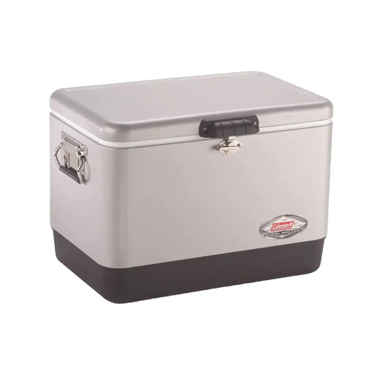 Coleman Steel-Belted Portable Cooler 54 Quart Silver - Silver / Cooler