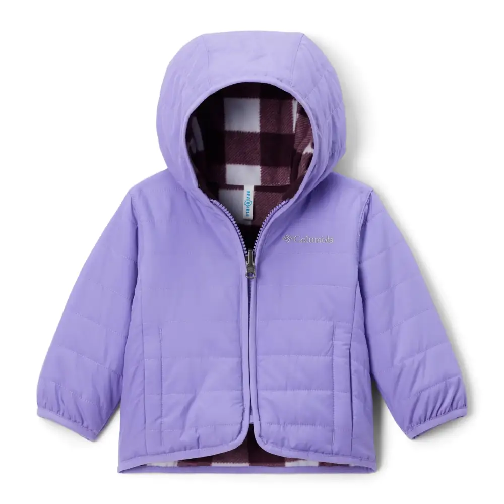 Columbia Baby Double Trouble II Jacket Paisley Purple/Snowdrift Check 12/18 - Paisley Purple/Snowdrift Check / 12-18