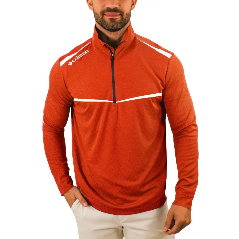 Columbia Golf Omni-Wick Scorecard 1/4 Zip Pullover (XX-Large State Orange) - State Orange / 2X