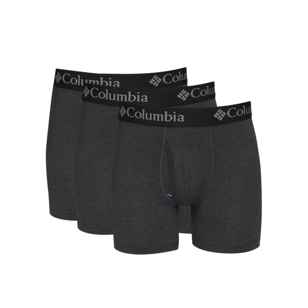 Columbia Mens 3 Pack Tri Blend Boxer Brief Black Large - n/a