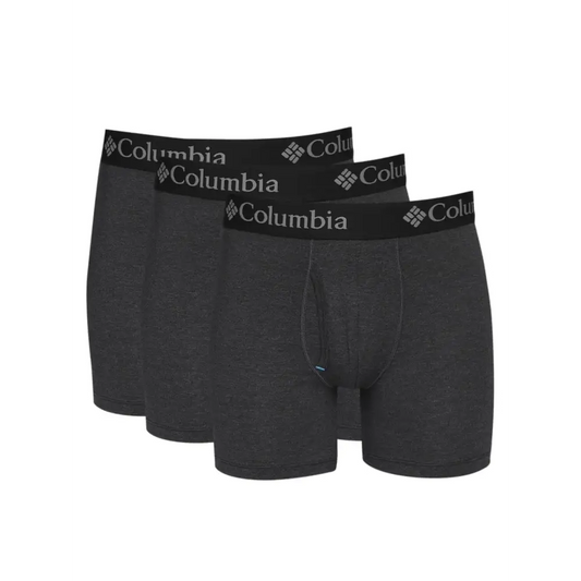 Columbia Mens 3 Pack Tri Blend Boxer Brief Black Large - n/a