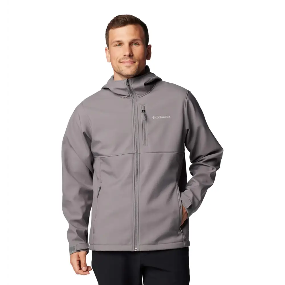 Columbia Mens Ascender II Hooded Softshell Jacket City Grey 4X Tall - City Grey / 4X-Large Tall