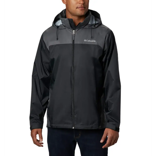 Columbia Mens Glennaker Lake Rain Jacket Black/Grill 1X - Black, Grill / 1X