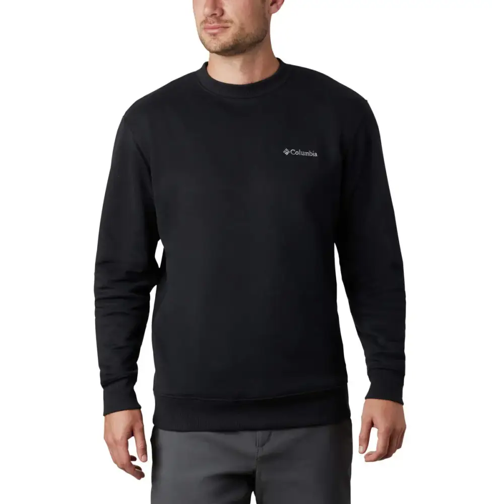 Columbia Mens Hart Mountain II Crew Black X-Large - Black / X-Large