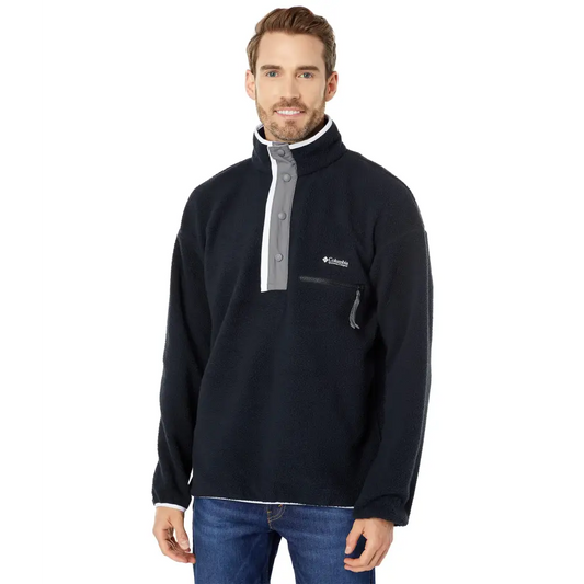Columbia Mens Helvetia Half Snap Fleece Black XX-Small - Black / XX-Small