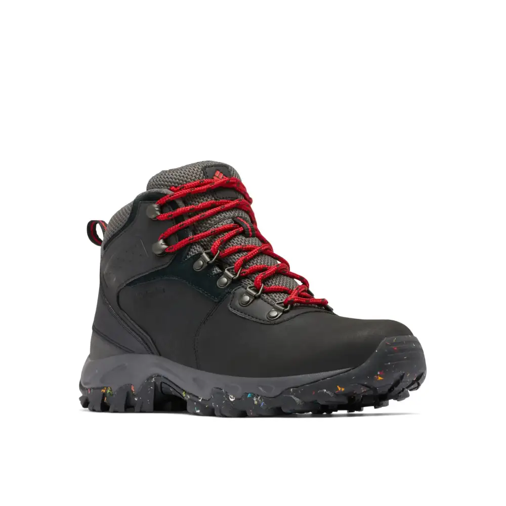 Columbia Mens Newton Ridge Plus II Waterproof Omni Heat Black/Mountain Red 8 - Black, Mountain Red / 8