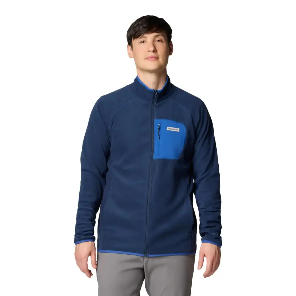 Columbia Mens Outdoor Tracks Full Zip II Collegiate Navy/MTN Blue X-Small - Collegiate Navy/Mtn Blue / X-Small