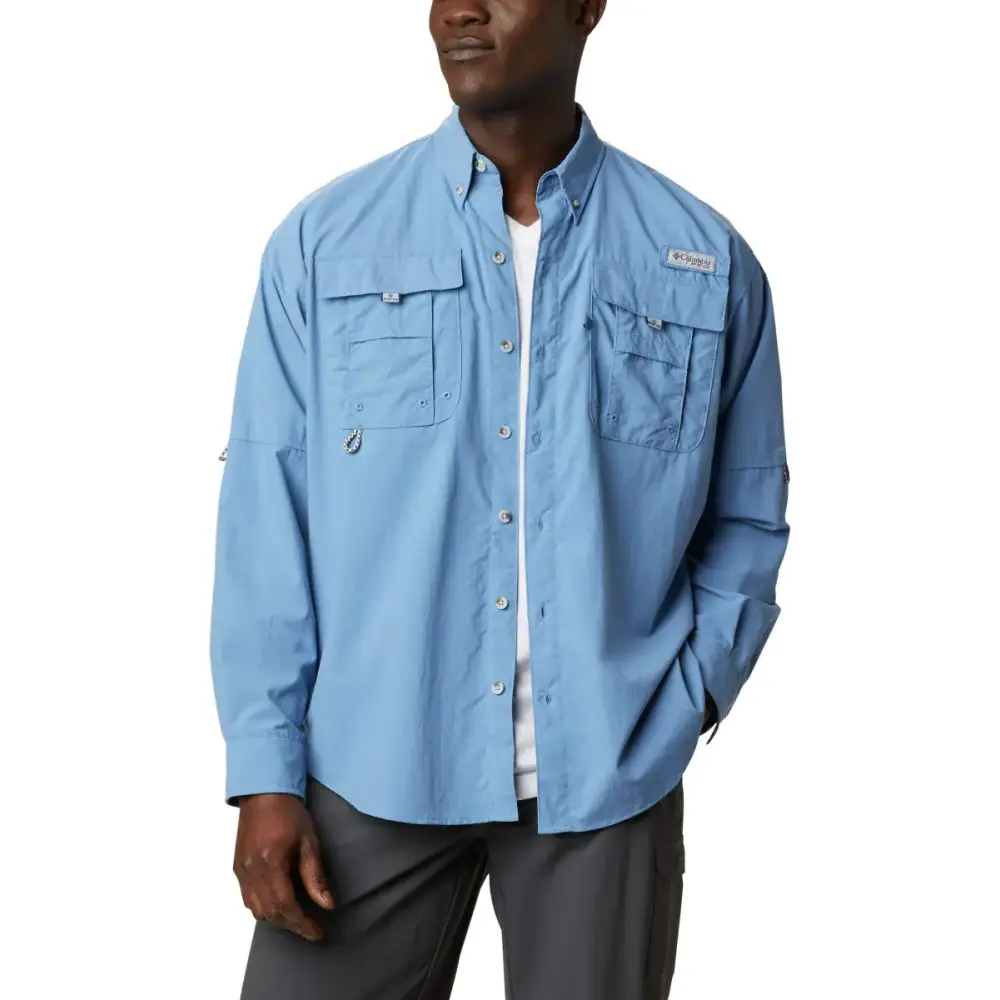 Columbia Mens PFG Bahama Ii Long Sleeve Shirt Breathable Uv Protection - Skyler / X-Large