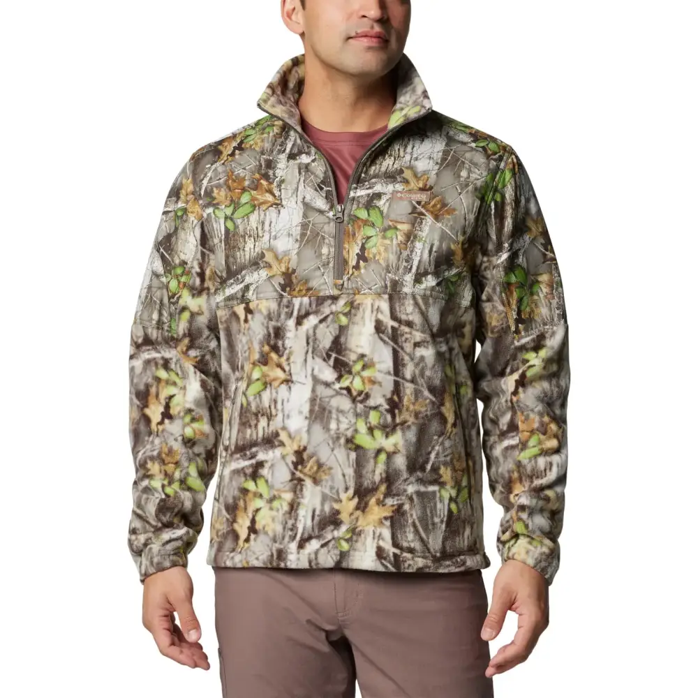 Columbia Mens PHG Fleece Overlay II 1/4 Zip Timberwoods Camo/Timberwoods Camo X-Large - Timberwoods Camo/Timberwoods