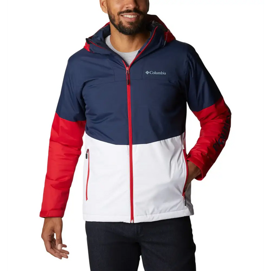 Columbia Mens Point Park Insulated Jacket Collegiate Navy/White/Mountain Red 5X Big - Collegiate Navy/White/Mountain