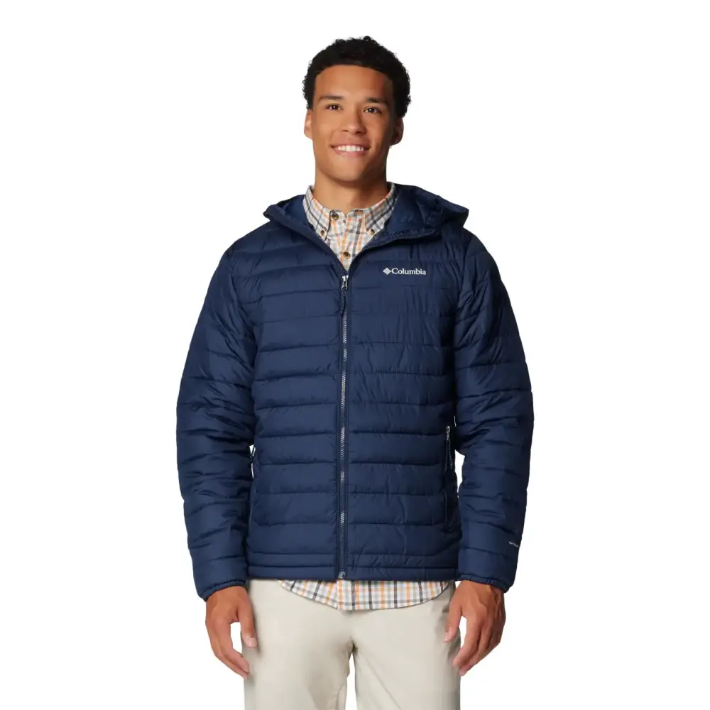 Columbia Mens Powder Lite II Hooded Jacket Collegiate Navy Medium - Collegiate Navy / Medium