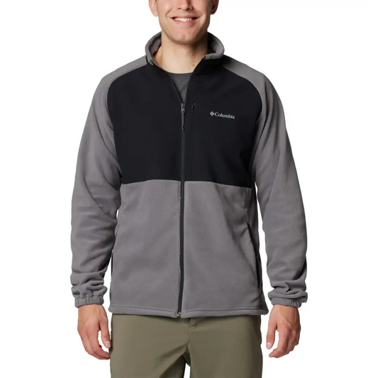Columbia Mens Sage Peak Full Zip Fleece City Grey/Black X-Large - City Grey/Black / X-Large
