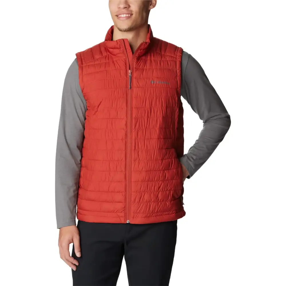 Columbia Mens Silver Falls Vest Warp Red Small - Warp Red / Small