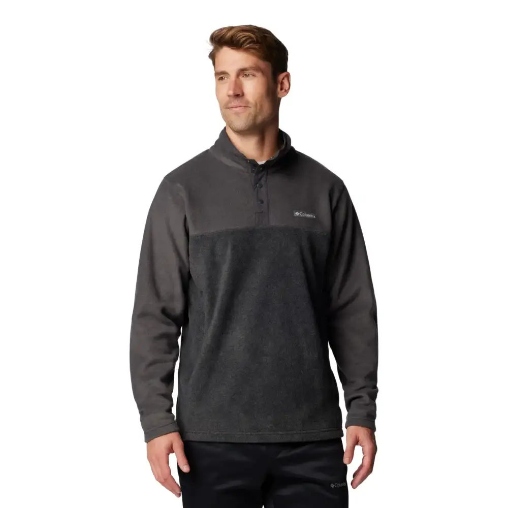 Columbia Mens Steens Mountain Half Snap II Charcoal Heather/Shark 4X Tall - Charcoal Heather/Shark / 4X Tall
