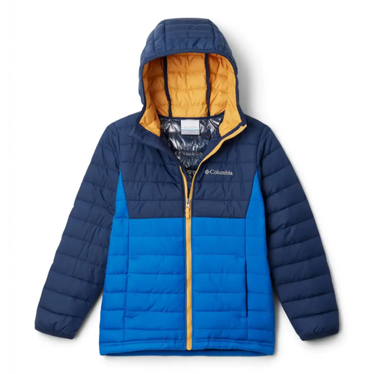Columbia Toddler Boys Powder Lite Hooded Jacket Bright Indigo/Collegiate Navy 3T - Bright Indigo/Collegiate Navy / 3T