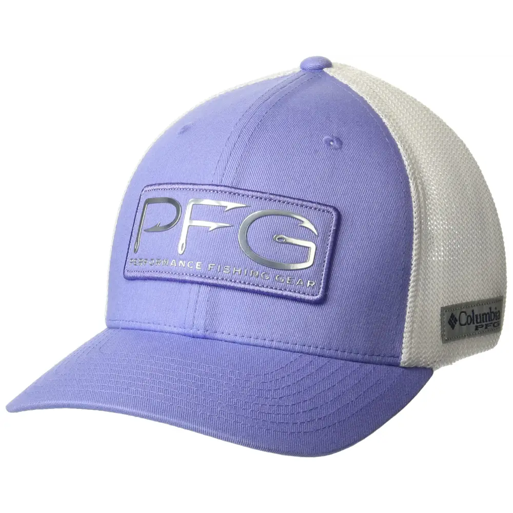 Columbia Unisex PFG Hooks Mesh Ball Cap - High Violet Sea/Silver Large/X-Large - Violet Sea/Silver / Large-X-Large
