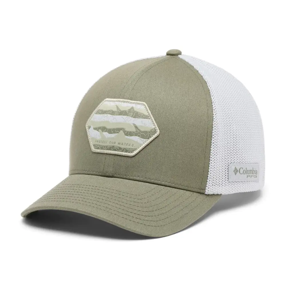 Columbia Unisex PFG Patch Mesh Ball Cap Iron/Black/On The Line Marlin XX-Large