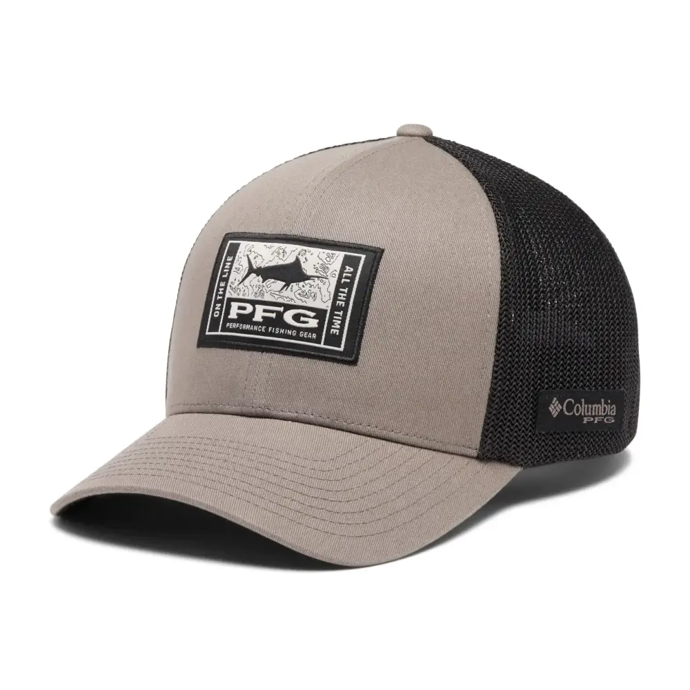 Columbia Unisex PFG Patch Mesh Ball Cap Iron/Black/On The Line Marlin XX-Large - Iron/Black/on the Line Marlin