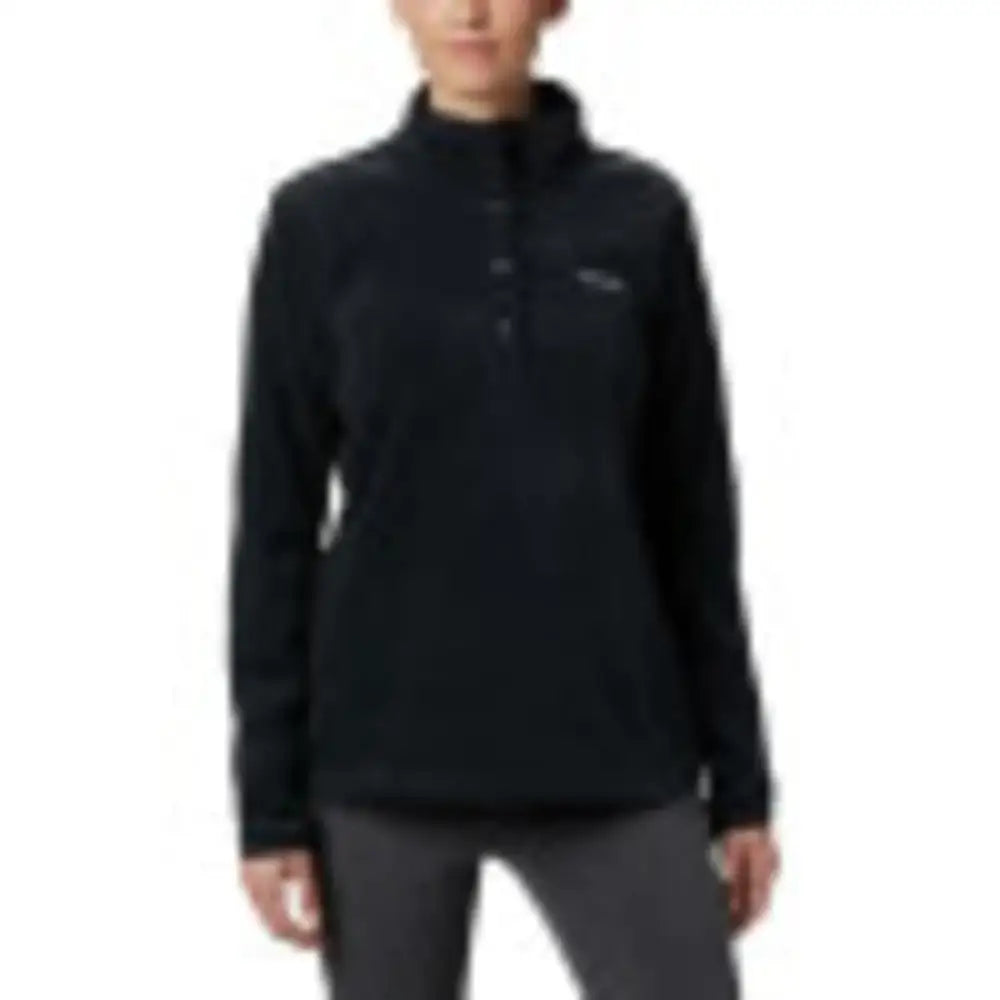 Columbia Womens Benton Springs 1/2 Snap Pullover Black Petite X-Large - Black / X-Large Petite
