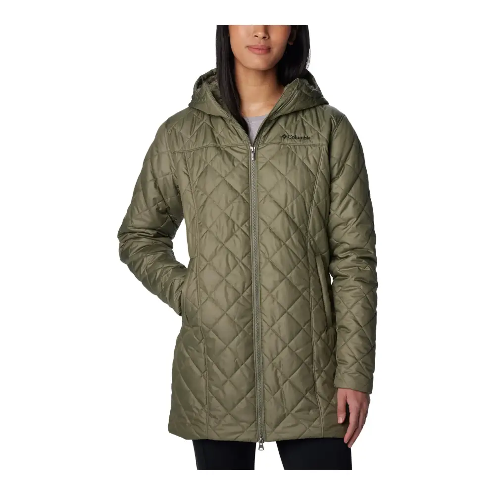 Columbia Womens Copper Crest Long Jacket Stone Green Small - Stone Green / Small
