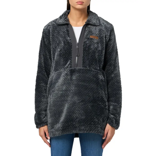 Columbia Womens Fire Side 1/4 Zip II Shark XX-Large - Shark / XX-Large
