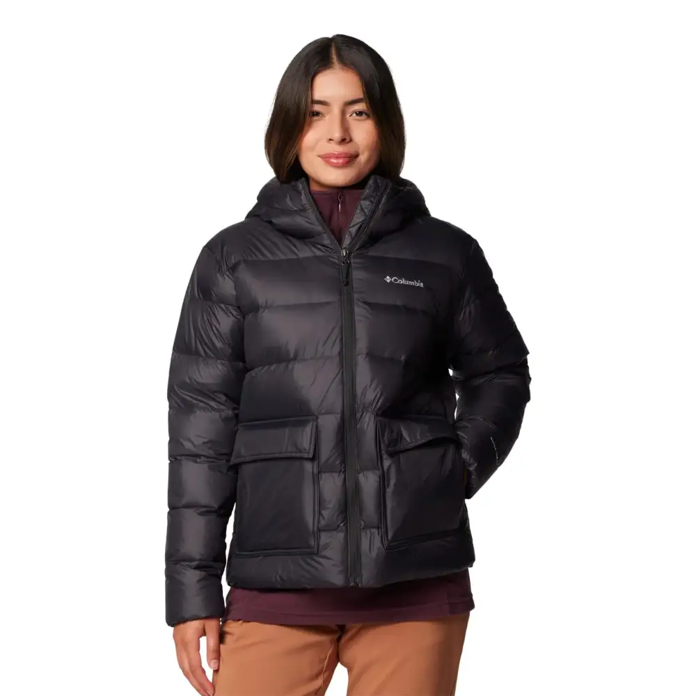 Columbia Womens Harmony Falls Hooded Down Jacket Black Medium - Black / Medium