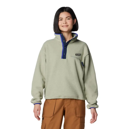 Columbia Womens Helvetia II Cropped Half Snap Fleece Safari 2X Plus - Safari / 2X