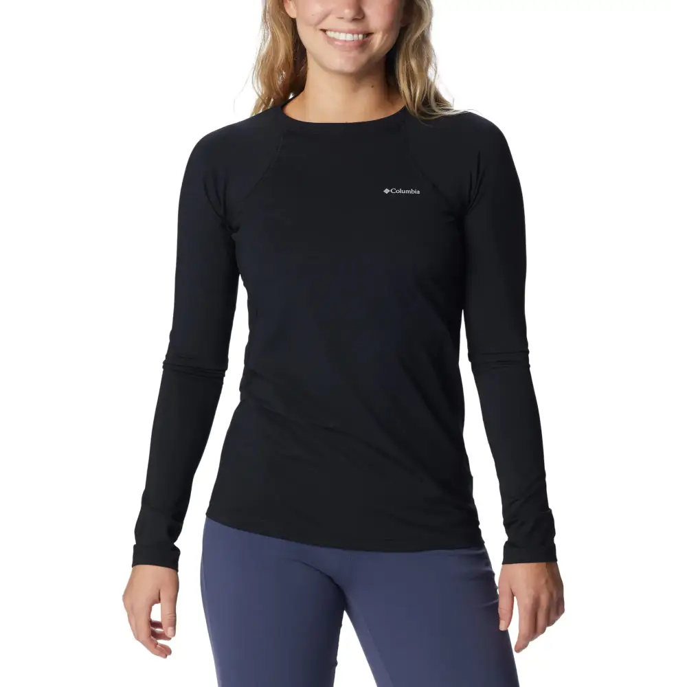 Columbia Womens Midweight Stretch Long Sleeve Top Black 1 - Black 1 / Small
