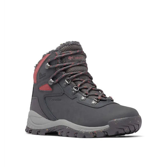 Columbia Womens Newton Ridge Waterproof Omni-Heat II Dark Grey/Beetroot 6.5 - Dark Grey/Beetroot / 6.5