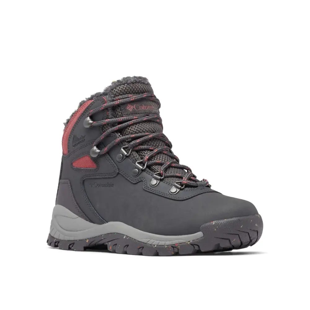 Columbia Womens Newton Ridge Waterproof Omni-Heat II Dark Grey/Beetroot 6.5 - Dark Grey/Beetroot / 6.5