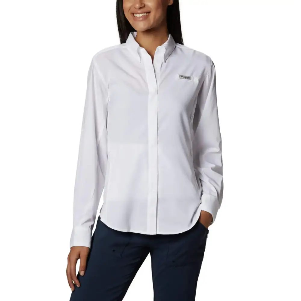 Columbia Women’s PFG Tamiami™ II Long Sleeve Shirt White X-Small - White / X-Small