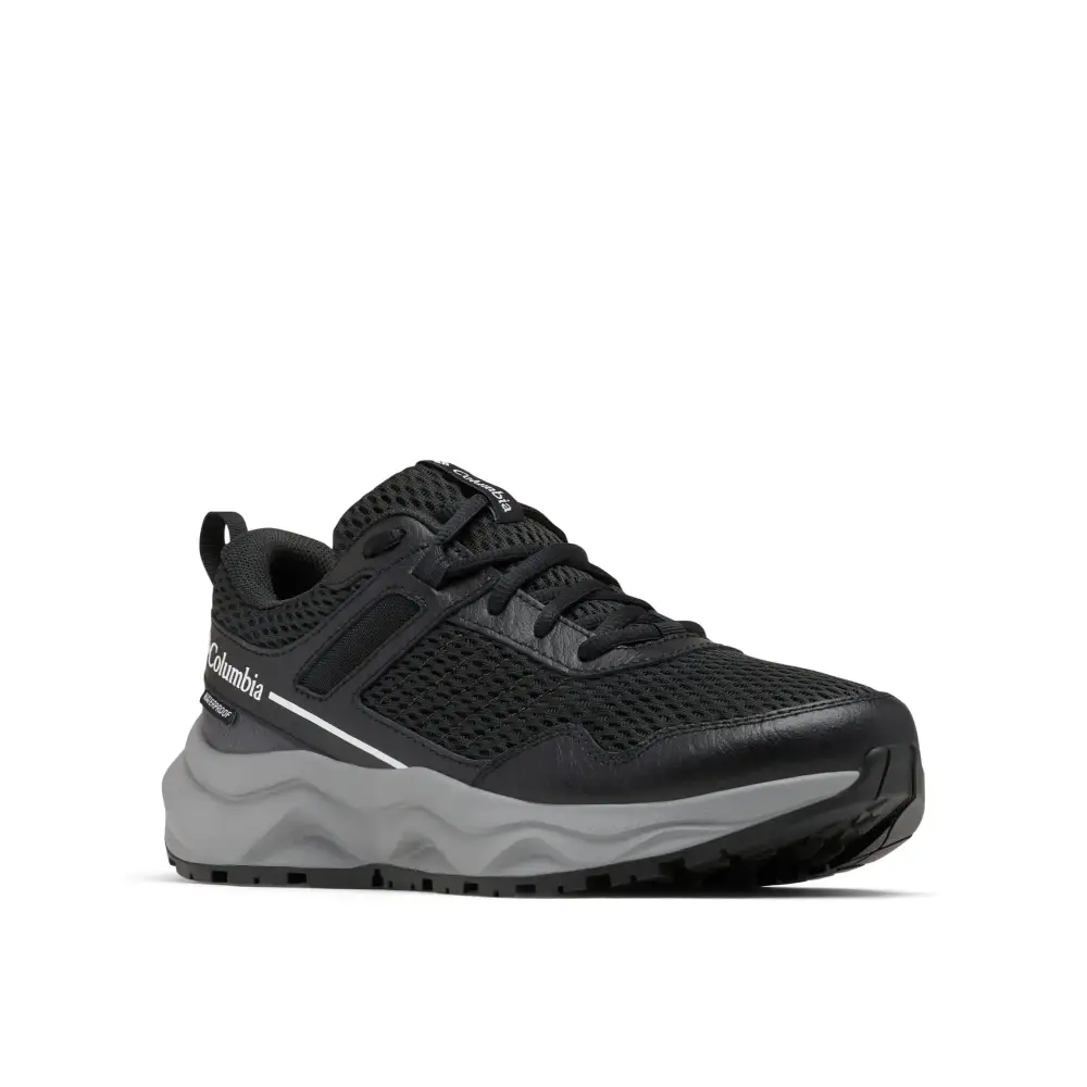 Columbia Womens Plateau Waterproof Hiking Shoe Black/White 7 - Black / 7