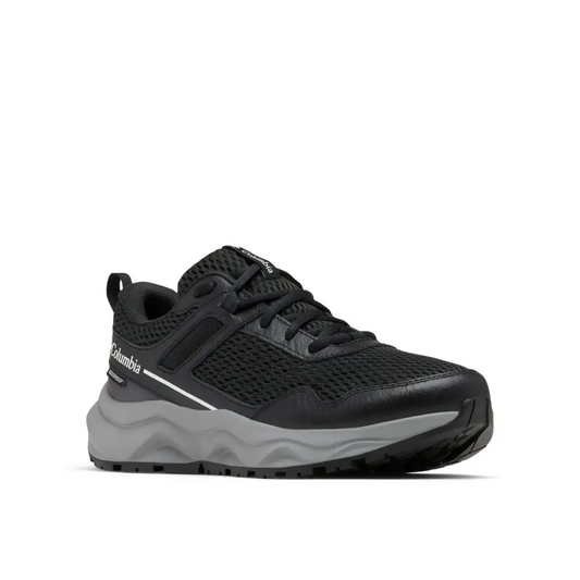 Columbia Womens Plateau Waterproof Hiking Shoe Black/White 7 - Black / 7